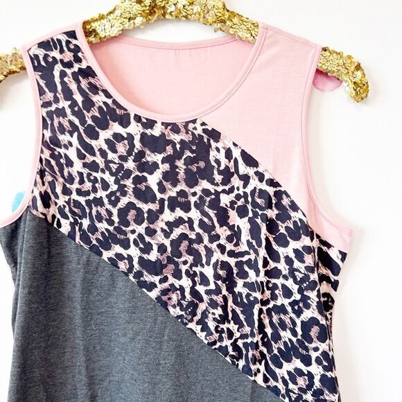 Pink Leopard Boutique Tank - Picture 3 of 4